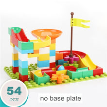 Load image into Gallery viewer, 54-162Pcs Marble Race Run Maze Balls Track Building Blocks Funnel Slide Big Building Brick duploed