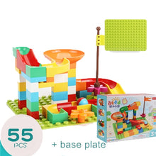 Load image into Gallery viewer, 54-162Pcs Marble Race Run Maze Balls Track Building Blocks Funnel Slide Big Building Brick duploed
