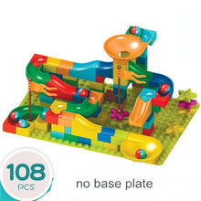 Load image into Gallery viewer, 54-162Pcs Marble Race Run Maze Balls Track Building Blocks Funnel Slide Big Building Brick duploed
