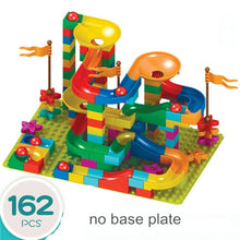 Load image into Gallery viewer, 54-162Pcs Marble Race Run Maze Balls Track Building Blocks Funnel Slide Big Building Brick duploed
