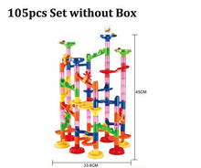 Load image into Gallery viewer, 29/105pcs Set DIY Construction Marble Race Run Track Building Blocks Kids Maze Ball Roll Toys Christmas Gift
