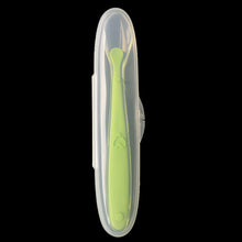 Load image into Gallery viewer, 1Pcs Baby Feeding Spoon with Storage Box Non-Slip Baby Trainning Spoon Food Grade Silicone Cute Baby Feeding Tableware
